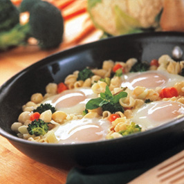 Creamy Pasta and Egg Skillet